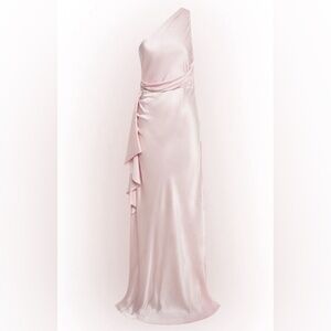Meshki one shoulder pink formal dress